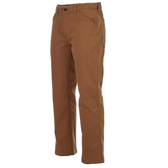 Tan Ridgecut Straight Fit Canvas Work Pants Size 32x34 - Picture 3 of 7